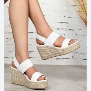 White Mountain Voyage Espadrille Wedge Sandals